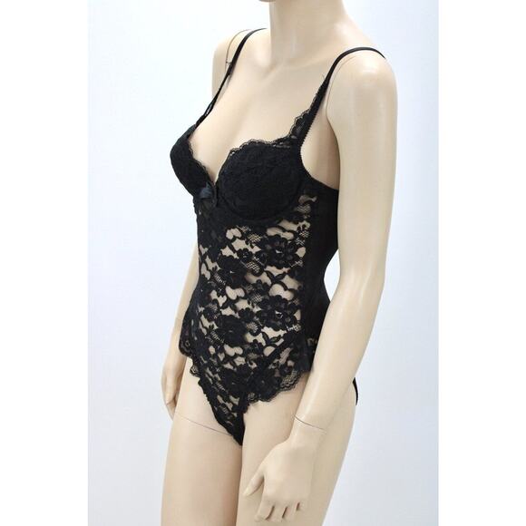 Vintage Victorias Secret Teddy Bodysuit Lingerie All Lace Underwires Romper S - Picture 2 of 8